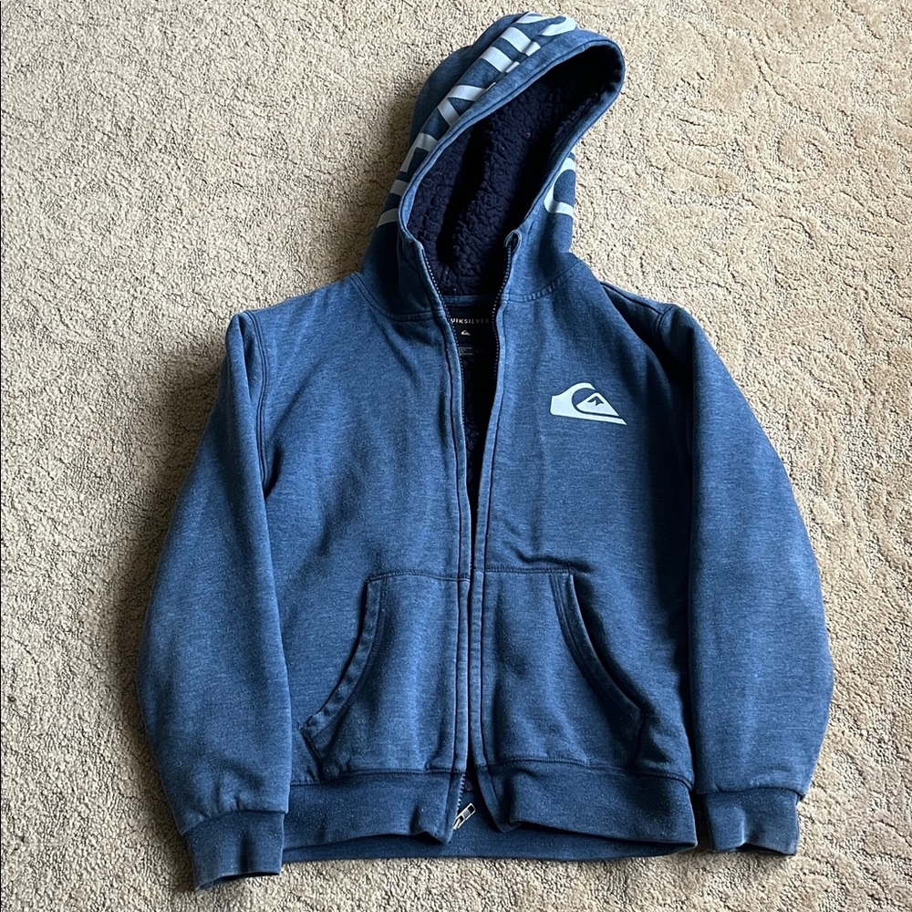 🌊Quiksilver Blue Kids Hoodie Jacket with Zipper